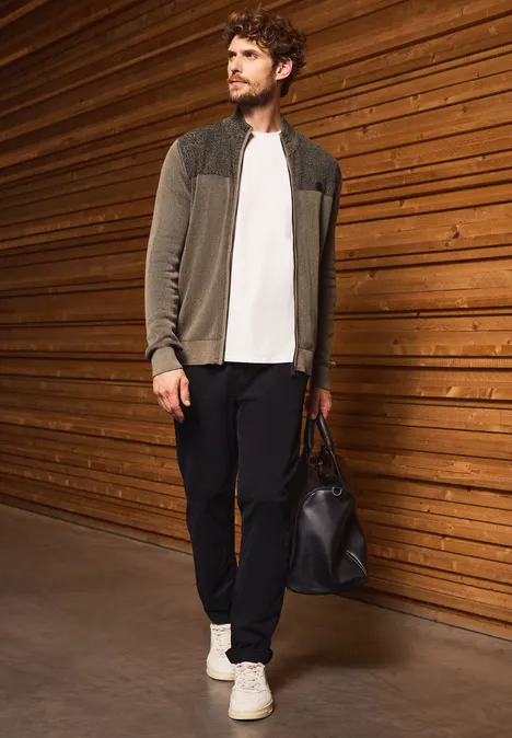 Two-Tone Strukturjacke dull brown