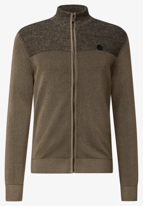 Two-Tone Strukturjacke dull brown