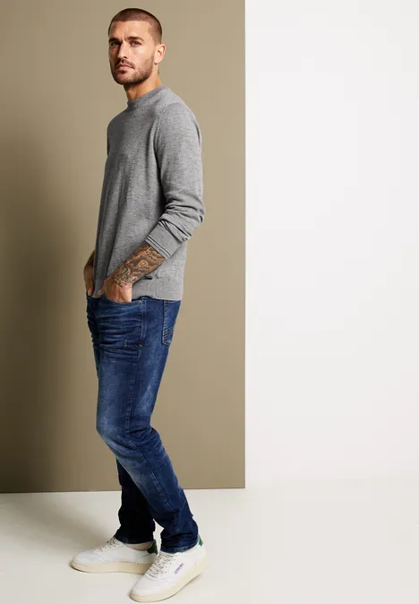 Basic Melange Pullover stone grey melange