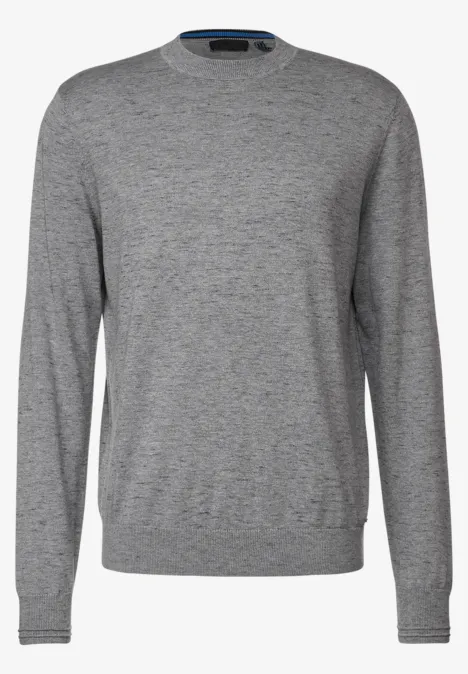 Basic Melange Pullover stone grey melange