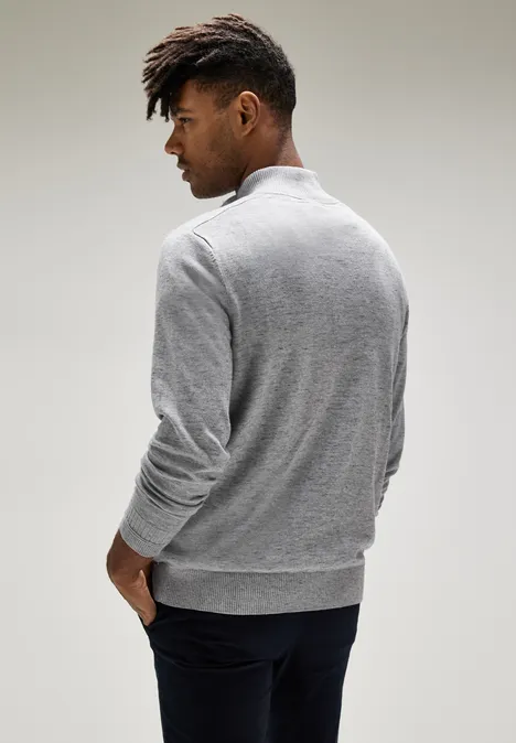 Troyer Strickpullover stone grey melange