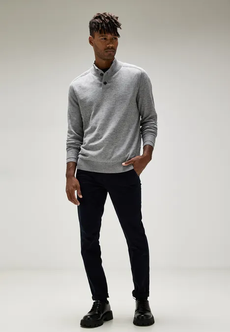 Troyer Strickpullover stone grey melange
