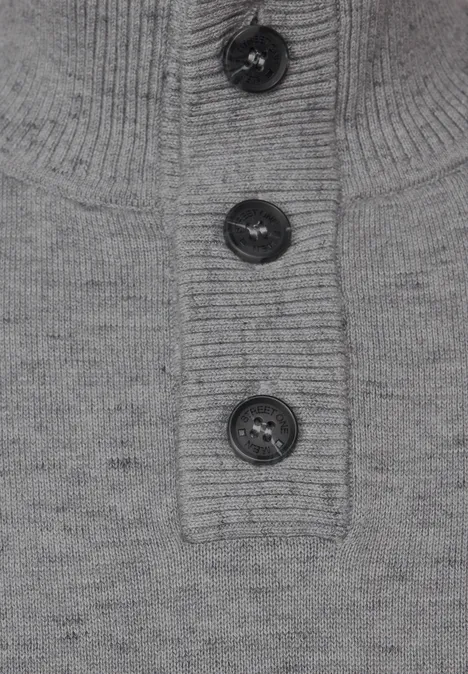Troyer Strickpullover stone grey melange