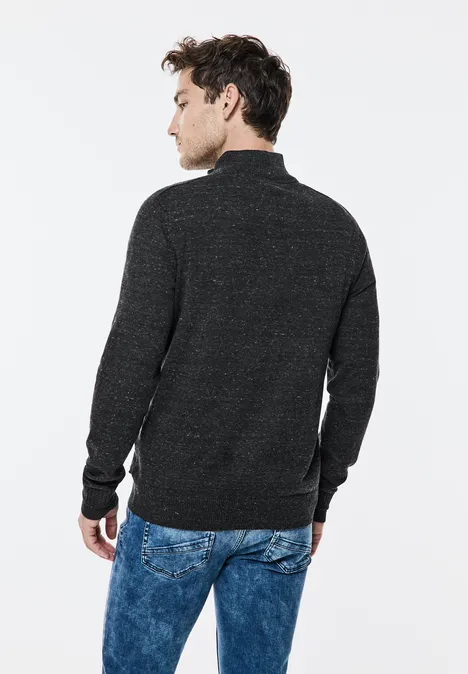 Troyer Strickpullover anthra grey melange