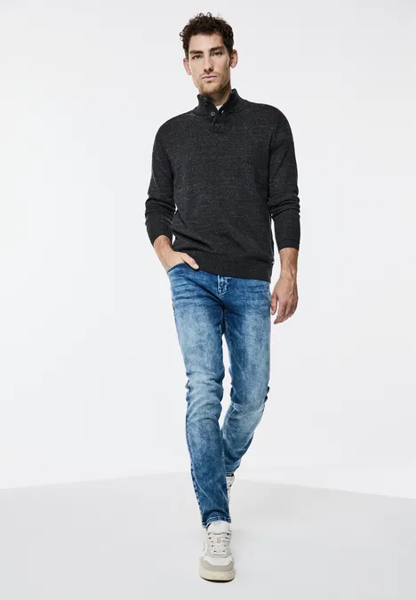 Troyer Strickpullover anthra grey melange