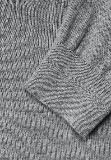 Basic Rollkragen Pullover stone grey melange