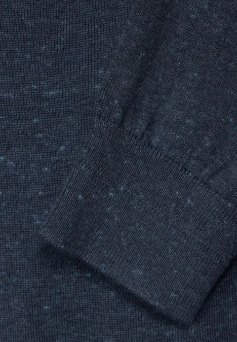 Basic Rollkragen Pullover eclipse blue melange