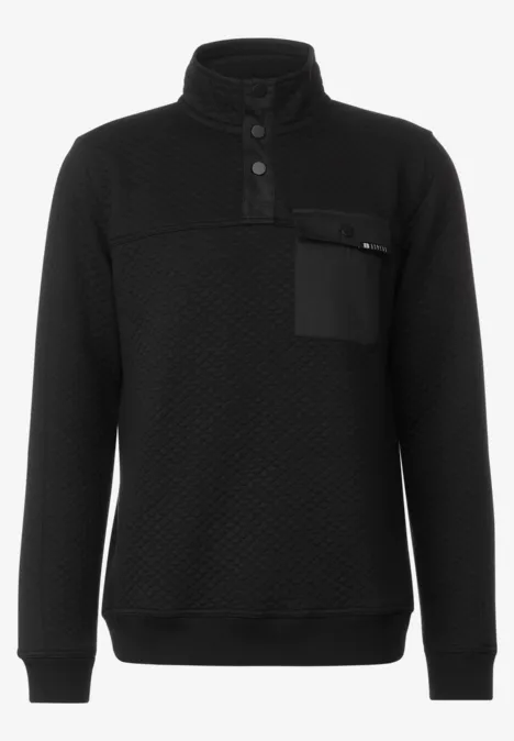 Troyer van materiaalmix Black Troyer van materiaalmix Black