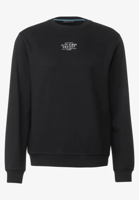 Trui met wording Black