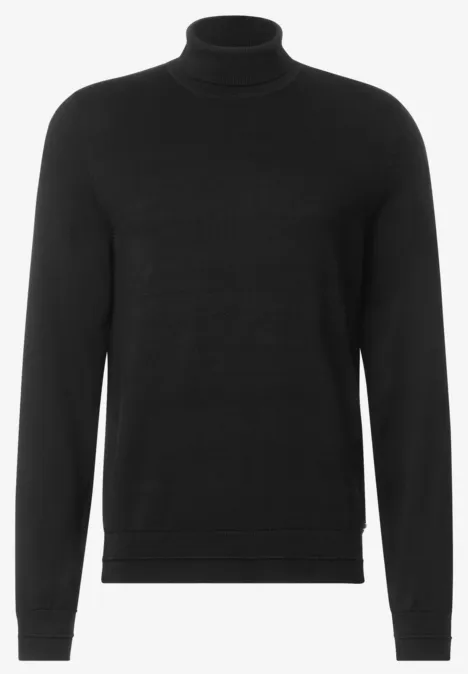 Pullover mit Rollkragen Black