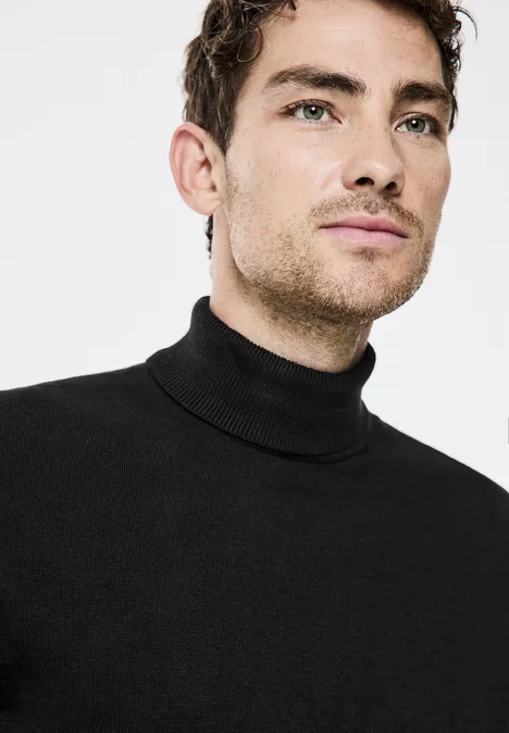 Pullover mit Rollkragen Black