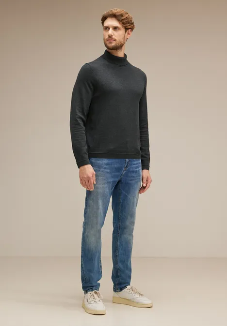 Pullover mit Rollkragen anthra grey melange