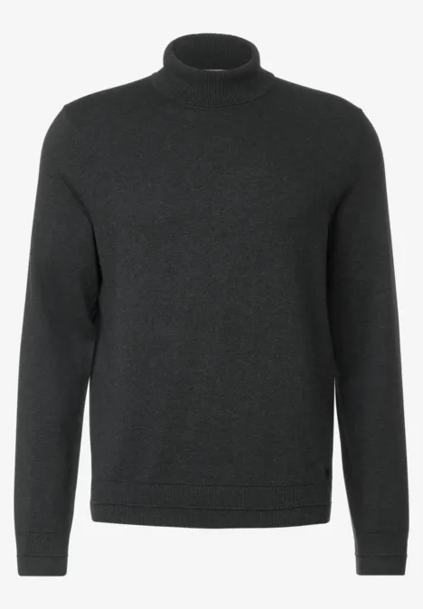 Trui met opstaande kraag anthra grey melange Trui met opstaande kraag anthra grey melange