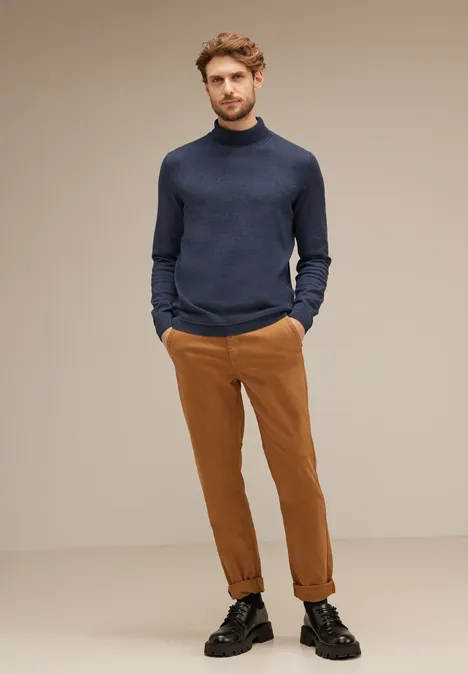 Pullover mit Rollkragen dusty nordic blue
