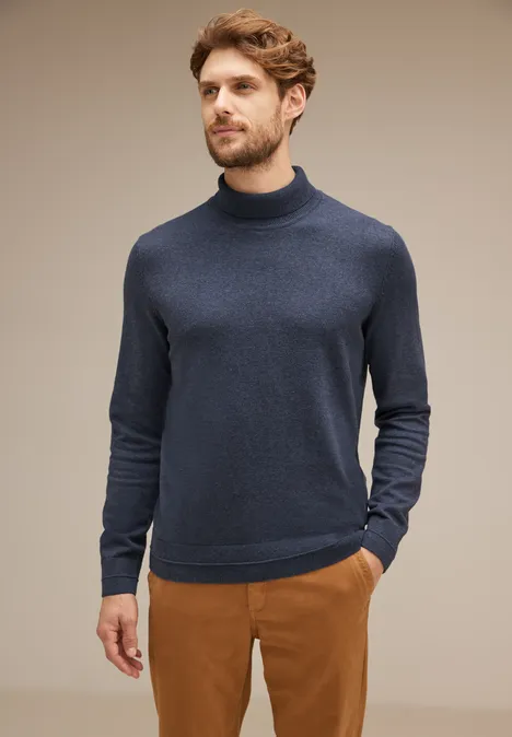 Pullover mit Rollkragen dusty nordic blue