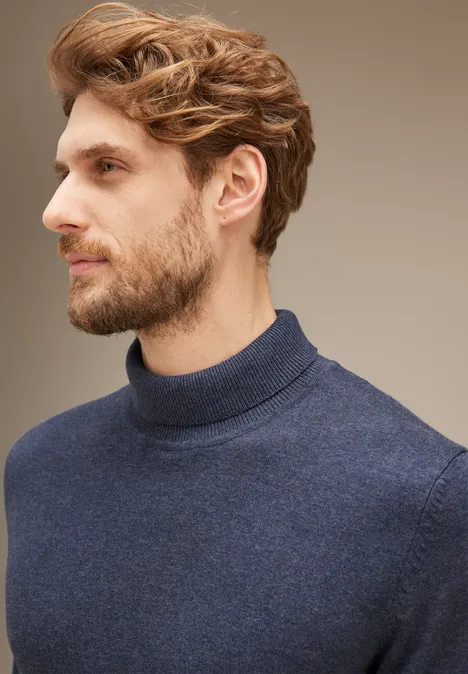 Pullover mit Rollkragen dusty nordic blue