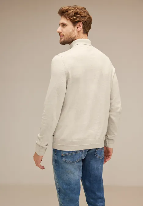 Pullover mit Rollkragen wool white