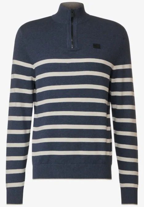 Troyer mit Streifenmuster cosy blue ink