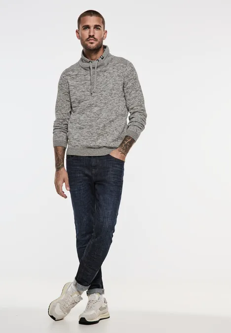 Mouliné Pullover stone grey melange