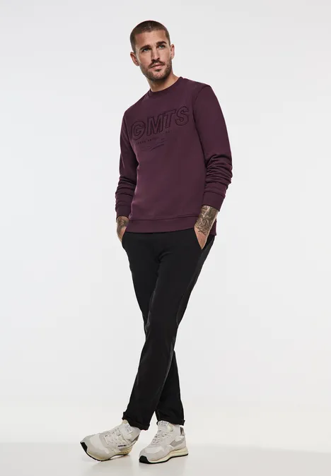 Sweatshirt mit Wording ink red