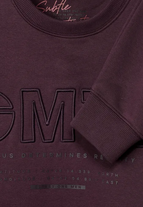 Sweatshirt mit Wording ink red