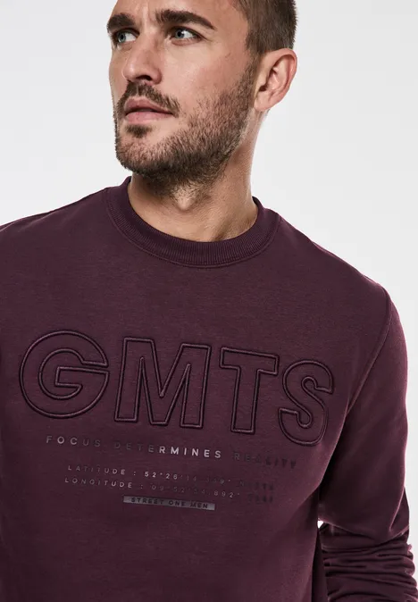Sweatshirt mit Wording ink red