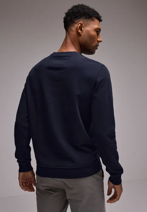 Sweatshirt mit Brustprint eclipse blue