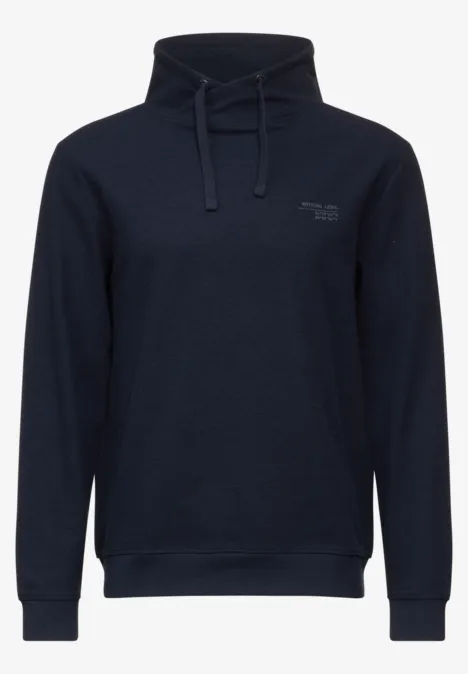 Leichter Schalkragen Sweat dark maritime blue