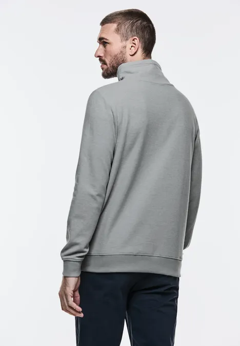 Leichter Schalkragen Sweat harbour grey