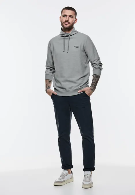 Leichter Schalkragen Sweat harbour grey