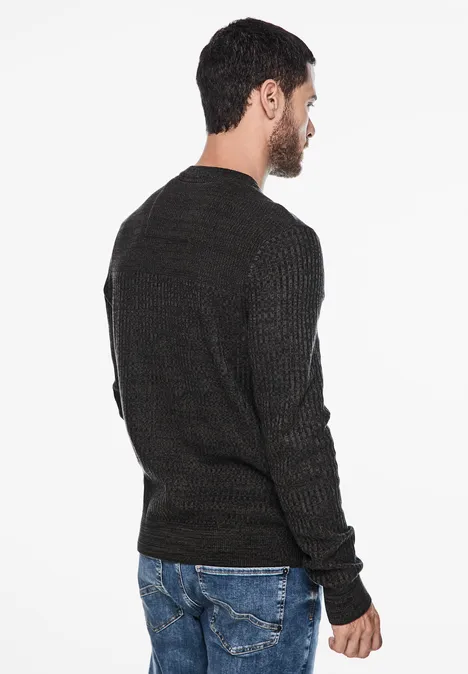 Trui met structuur Black Trui met structuur Black