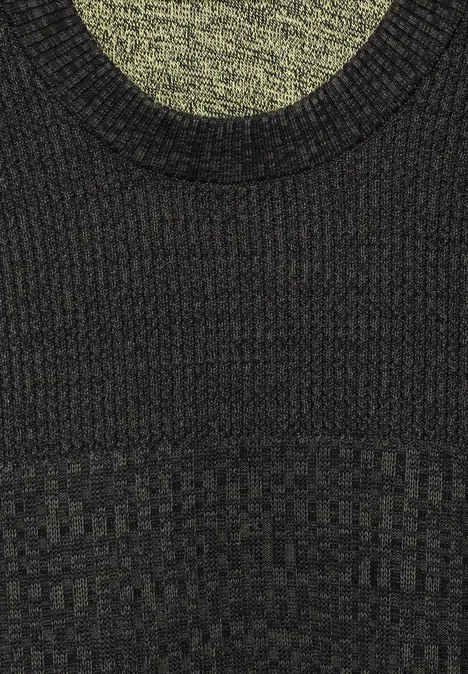Trui met structuur Black Trui met structuur Black