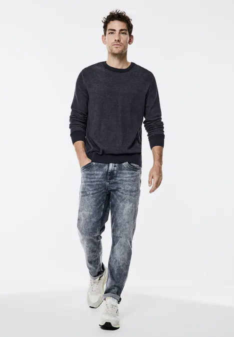 Pullover in Two Tone Optik nightfall blue