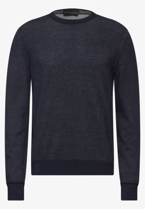 Pullover in Two Tone Optik nightfall blue