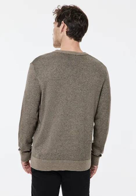 Pullover in Two Tone Optik timber brown melange