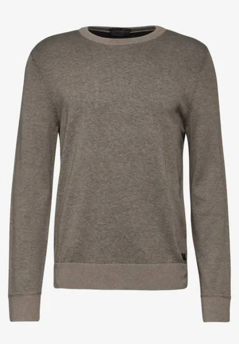 Pullover in Two Tone Optik timber brown melange