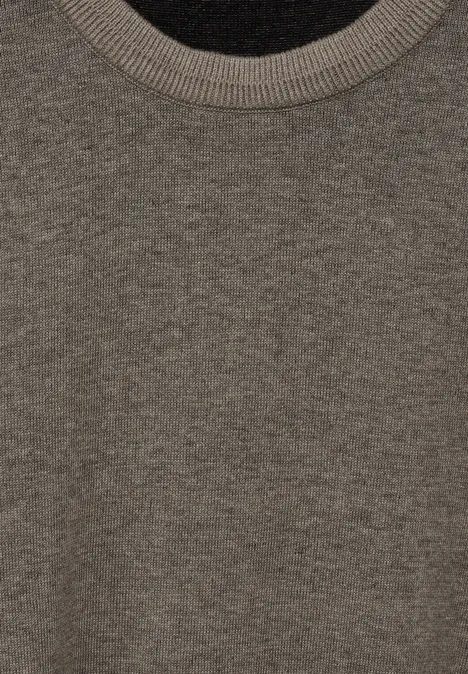 Pullover in Two Tone Optik timber brown melange