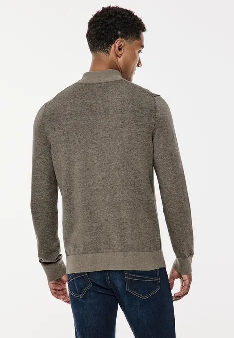 Pullover in Two Tone Optik timber brown melange