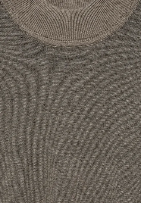 Pullover in Two Tone Optik timber brown melange
