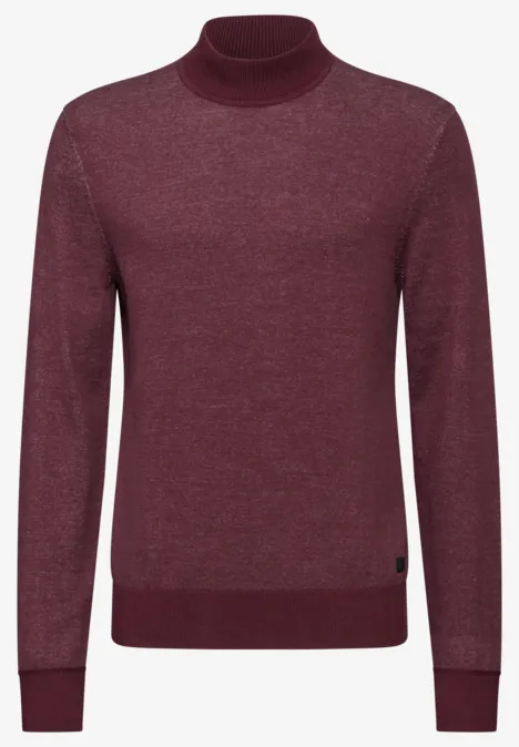 Pullover in Two Tone Optik vintage red