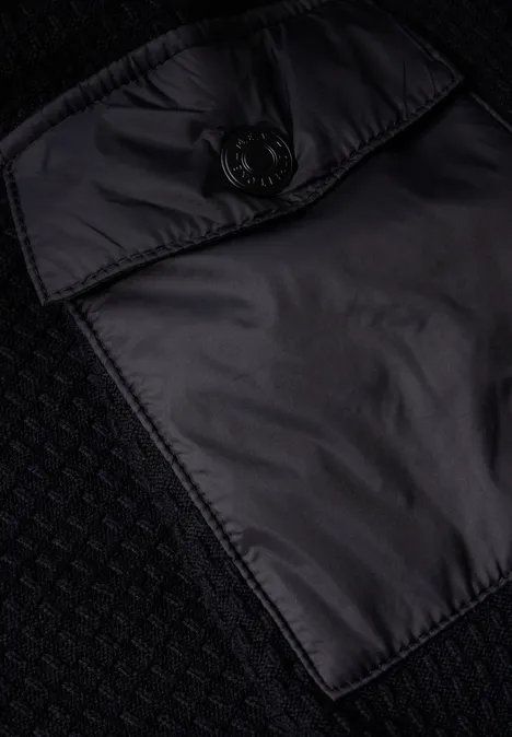 Materialmix Pullover Black