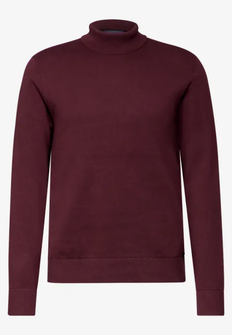 Basic Rollkragenpullover vintage red