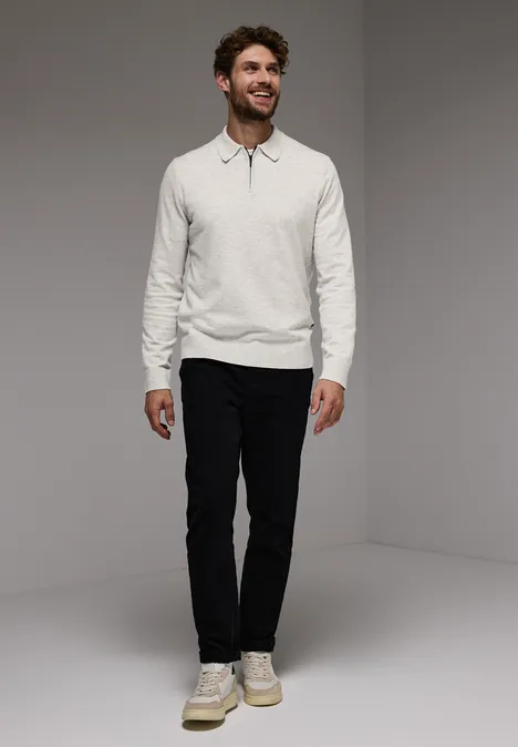 Softes Poloshirt frost grey melange