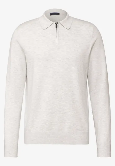 Softes Poloshirt frost grey melange