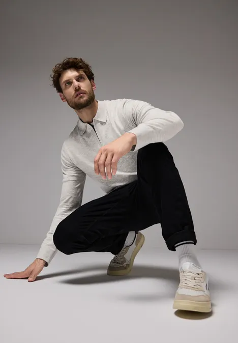 Softes Poloshirt frost grey melange