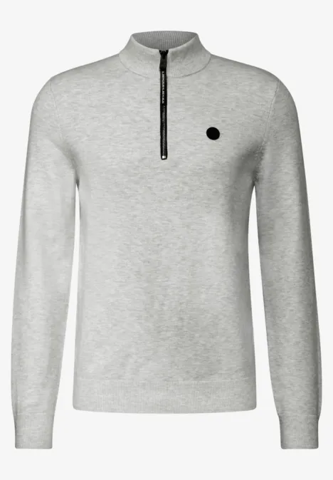 Softer Halfzip Pullover frost grey melange