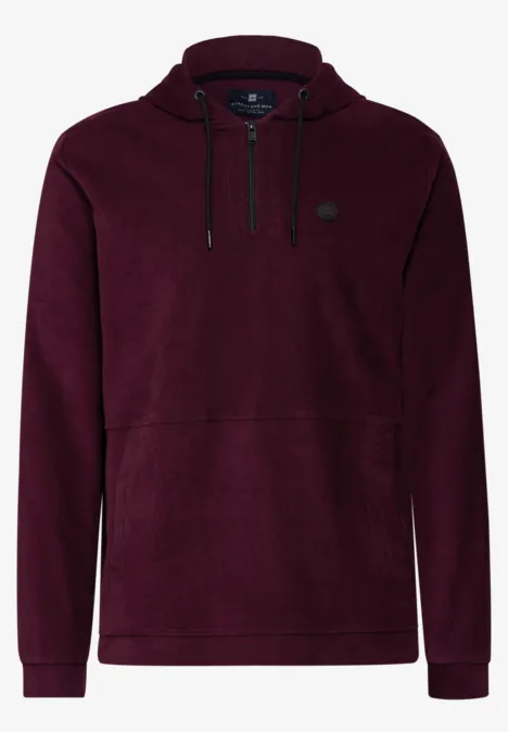 Corduroy hoodie crimson red