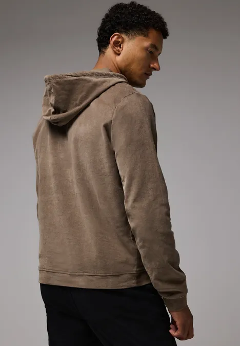 Corduroy hoodie mocha brown