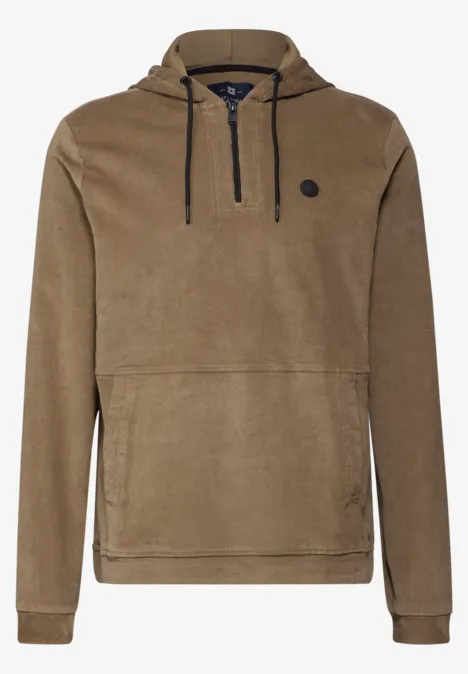 Corduroy hoodie mocha brown
