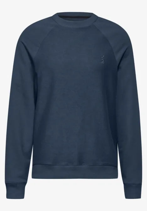 Sweatshirt mit Strukturmix infinite blue